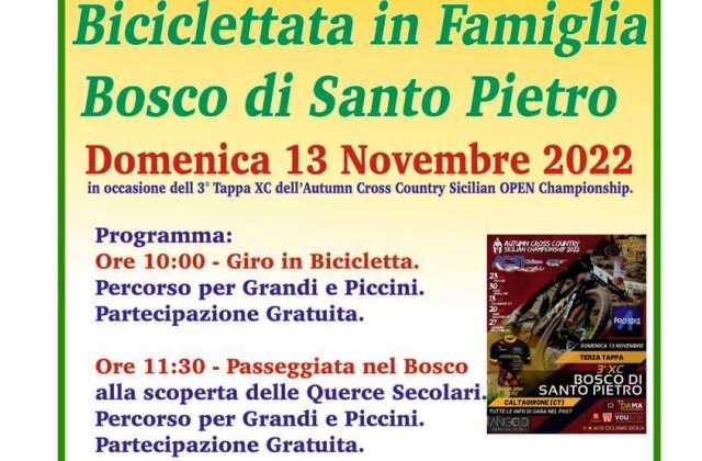 Borgo e bosco di Santo Pietro. Oggi, domenica 13 novembre, doppio appuntamento per gli appassionati del pedale